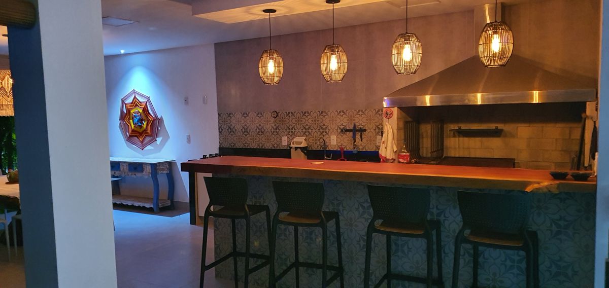 Casa Odara — Área gourmet à noite
